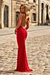 La Femme 33644 Red Scoop Neckline Backless Dress