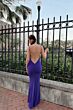 La Femme 33644 Red Scoop Neckline Backless Dress