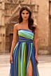 La Femme 33690 Multicolor A-line High Slit Dress