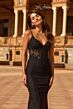 La Femme 33722 Royal Blue Sweetheart Neckline Spaghetti Strap Dress