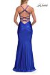 La Femme 33723 Red Spaghetti Strap Faux Wrap Dress