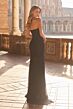 La Femme 33725 Black Sweetheart Neckline Hotfix Dress