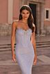 La Femme 33738 Light Purple Corset Bodice Embellished Dress