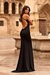 La Femme 33745 Black Plunging Neckline High Slit Dress
