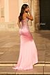 La Femme 33765 Baby Pink Sweetheart Neckline Lace-Up Dress