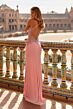 La Femme 33856 Pink Ruched Bodice Embellished Dress