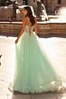 La Femme 33860 Light Mint High Slit with Pocket Dress