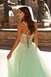 La Femme 33860 Light Mint High Slit with Pocket Dress