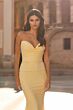 La Femme 33864 Baby Pink Ruched Bodice Strapless Dress