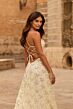 La Femme 33865 Multicolor Floral Halter Strap Dress