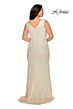 La Femme 28770 Surplice Plunging V-Neckline V-Back Plus Size Dress