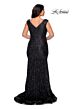 La Femme 28837 Surplice V-Neck Lace Plus Size Dress
