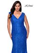 La Femme 28837 Surplice V-Neck Lace Plus Size Dress