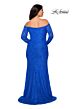 La Femme 28859 Lace Sleeve Off-The-Shoulder Plus Size Dress