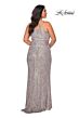 La Femme 28860 Scoop Neck Sleeveless Sequin Plus Size Dress