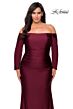 La Femme 28881 Off-The-Shoulder Long Sleeve Plus Size Dress