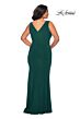 La Femme 28882 Sleeveless Faux-Wrap High Slit Plus Size Dress