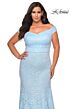 La Femme 28883 Off-The-Shoulder Lace Plus Size Dress