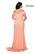 La Femme 28883 Off-The-Shoulder Lace Plus Size Dress