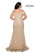 La Femme 28883 Off-The-Shoulder Lace Plus Size Dress