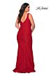 La Femme 28948 Square Neck Mermaid Lace Plus Size Dress