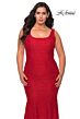 La Femme 28948 Square Neck Mermaid Lace Plus Size Dress
