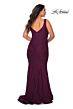 La Femme 28948 Square Neck Mermaid Lace Plus Size Dress