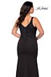 La Femme 28964 V-Neck Lace Back Plus Size Dress