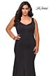 La Femme 28975 Mermaid Silhouette V-Back Plus Size Dress