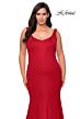 La Femme 28975 Mermaid Silhouette V-Back Plus Size Dress