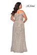La Femme 28988 Foldover Off-The-Shoulder A-Line Plus Size Dress