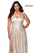 La Femme 28989 A-Line Slim Strap Plus Size Dress