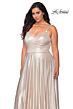 La Femme 28989 A-Line Slim Strap Plus Size Dress