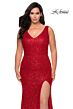 La Femme 29001 Sleeveless Sequin Lace Plus Size Dress