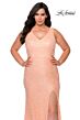 La Femme 29001 Sleeveless Sequin Lace Plus Size Dress