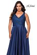 La Femme 29004 Lace Bodice A-Line Plus Size Dress