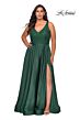 La Femme 29004 Lace Bodice A-Line Plus Size Dress
