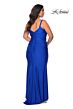 La Femme 29005 V-Neck Ruched Bodice Plus Size Dress