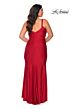 La Femme 29005 V-Neck Ruched Bodice Plus Size Dress