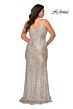 La Femme 29006 V-Neck Sequin Mermaid Plus Size Dress