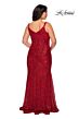 La Femme 29006 V-Neck Sequin Mermaid Plus Size Dress