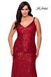 La Femme 29006 V-Neck Sequin Mermaid Plus Size Dress