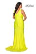 La Femme 29016 Ruched V-Neck Sleeveless Plus Size Dress