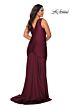 La Femme 29016 Ruched V-Neck Sleeveless Plus Size Dress