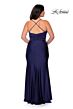 La Femme 29022 High Slit Cross Back Plus Size Dress