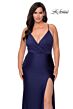 La Femme 29022 High Slit Cross Back Plus Size Dress