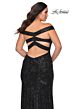 La Femme 29023 Sequin Cutout Back High Slit Plus Size Dress