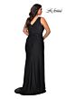 La Femme 29024 Sleeveless Ruched Bodice Plus Size Dress