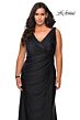 La Femme 29024 Sleeveless Ruched Bodice Plus Size Dress