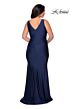 La Femme 29028 V-Back Sleeveless Plus Size Dress